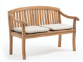 Panche da giardino - legno-tessuto - 168x64x98 cm - miele-beige - stile naturale