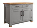 Credenza-legno-MDF-metallo-138x62x97 cm-grigio nebbia-rovere dorato-scandinavo contemporaneo