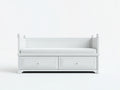 Divano letto - Legno-Tessuto - 205x98x92 cm - Bianco - Classico funzionale