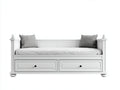 Divano letto - Legno-Tessuto - 214x99x93 cm - Bianco - Classico tradizionale
