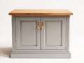 Credenza-legno-MDF-metallo-126x61x92 cm-grigio tortora-rovere miele-classico elegante