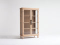 Vetrina - legno-vetro - 84x38x158 cm - rovere chiaro - stile scandinavo naturale