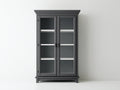 Vetrina - legno-vetro - 90x39x146 cm - grigio grafite - stile contemporaneo essenziale