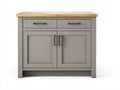 Credenza-legno-MDF-metallo-122x61x94 cm-grigio talpa-rovere naturale-rustico contemporaneo